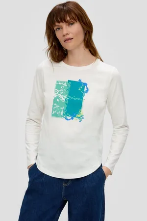 QS by s.Oliver Langarmshirt Longsleeve mit Frontprint - Verkäufer: