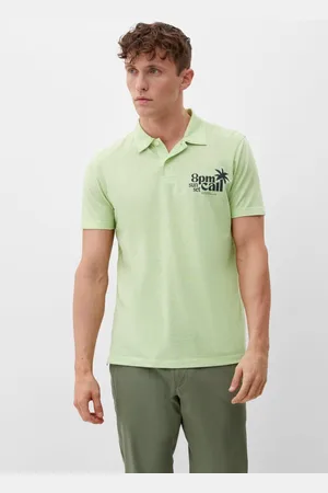 QS by s.Oliver Kurzarmshirt Meliertes Poloshirt - Verkäufer: