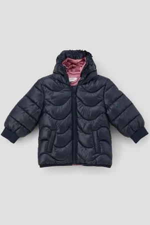 QS by s.Oliver Outdoorjacke Steppjacke mit gerüschter Kapuze Paspel - Verkäufer: