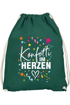 MoonWorks Turnbeutel Turnbeutel Fasching Karneval Konfetti im Herzen Spruch lustig - Verkäufer: Akowi