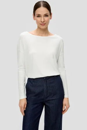 QS by s.Oliver Langarmshirt Langarmshirt mit überschnittenen Schultern - Verkäufer: s.Oliver