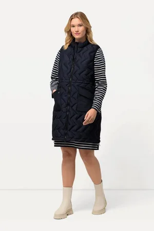 Ulla Popken Steppweste HYPRAR Long-Steppweste Zacken Stehkragen - Verkäufer: Popken Fashion Group