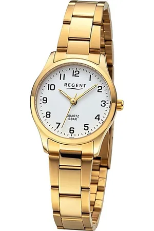 Regent Quarzuhr Damen Armbanduhr Analog, (Analoguhr), Damen Armbanduhr rund, extra groß (ca. 27mm), Metallarmband - Verkäufer: Fit4Style Silberschmuck - IMPPAC