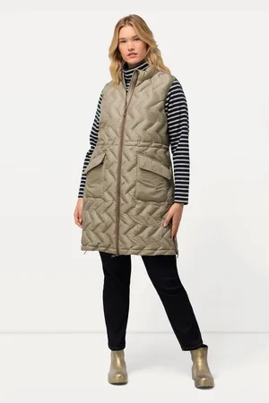 Ulla Popken Steppweste HYPRAR Long-Steppweste Zacken Stehkragen - Verkäufer: Popken Fashion Group