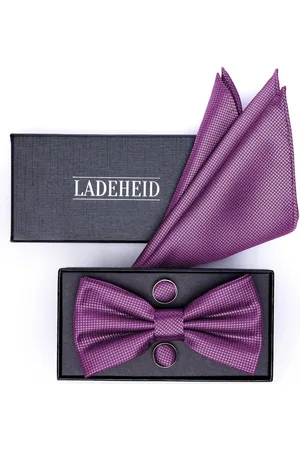 Ladeheid Fliege Einstecktuch Set Herren inkl. Manschettenknöpfe SETBHC 12cmx6cm - Verkäufer: HISERT