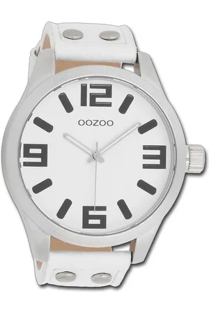 Oozoo Quarzuhr Unisex Armbanduhr Timepieces, (Analoguhr), Damen-Herrenuhr Lederarmband , rundes Gehäuse, groß (ca. 51mm) - Verkäufer: Fit4Style Silberschmuck - IMPPAC
