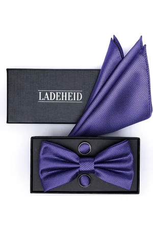 Ladeheid Fliege Einstecktuch Set Herren inkl. Manschettenknöpfe SETBHC 12cmx6cm - Verkäufer: HISERT