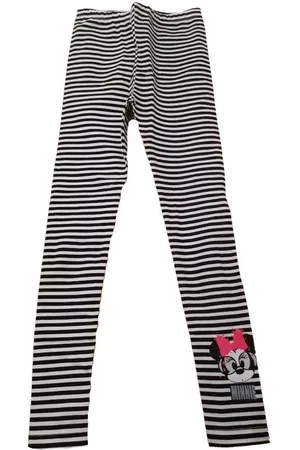 Disney Leggings Minnie Maus Leggings, -weiß gestreift mit Minnie Mouse Logo - Verkäufer: kaufhaus-chemnitz