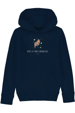 Mr. & Mrs. Panda Hoodie Otter Seerose 12-14 Jahre (152/164) - French Navy - Geschenk, Jungen (1-tlg) Einzigartige Designs - Verkäufer: