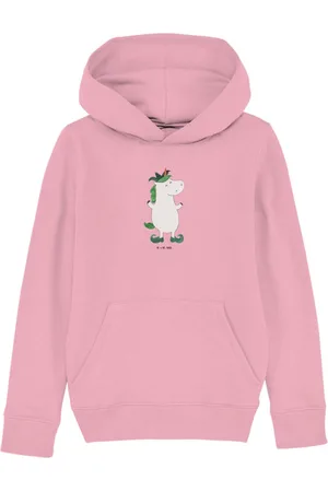 Mr. & Mrs. Panda Hoodie Einhorn Joker 7-8 Jahre (122/128) - Cotton Pink - Geschenk, Jungen Ob (1-tlg) Nachhaltigkeit - Verkäufer: