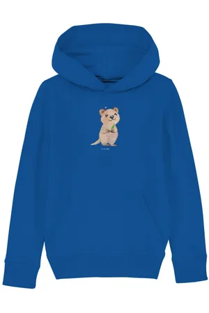Mr. & Mrs. Panda Hoodie Quokka Happy 7-8 Jahre (122/128) - Royal Blue - Geschenk, Jungen Ober (1-tlg) Sonderdesigns - Verkäufer: