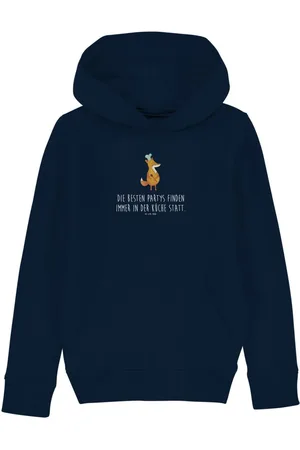 Mr. & Mrs. Panda Hoodie Fuchs Koch 7-8 Jahre (122/128) - French Navy - Geschenk, Jungen Hoodi (1-tlg) Atemfähig - Verkäufer: