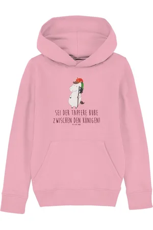 Mr. & Mrs. Panda Hoodie Einhorn Junge 5-6 Jahre (110/116) - Cotton Pink - Geschenk, Unicorn, (1-tlg) Atmungsaktives Design - Verkäufer: