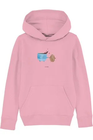 Mr. & Mrs. Panda Hoodie Kaffee Bohne 9-11 Jahre (134/146) - Cotton Pink - Geschenk, Jungen Ob (1-tlg) Kuschelig weich - Verkäufer: