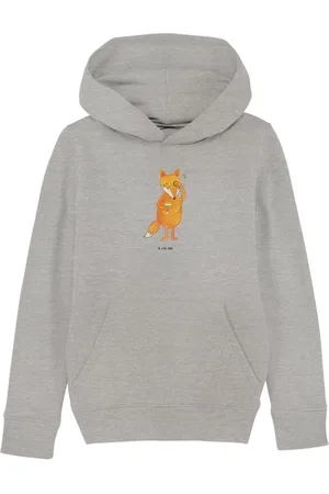Mr. & Mrs. Panda Hoodie Fuchs Lord 7-8 Jahre (122/128) - Heather Grey - Geschenk, Jungen Kapu (1-tlg) Atemfähig - Verkäufer: