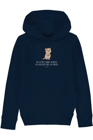 Mr. & Mrs. Panda Hoodie Quokka Happy 9-11 Jahre (134/146) - French Navy - Geschenk, Jungen Kl (1-tlg) Unikat - Verkäufer: