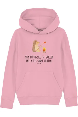 Mr. & Mrs. Panda Hoodie Igel Grillen 5-6 Jahre (110/116) - Cotton Pink - Geschenk, Jungen Hoo (1-tlg) Atmungsaktives Design - Verkäufer: