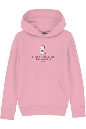Mr. & Mrs. Panda Hoodie Einhorn Fotograf 9-11 Jahre (134/146) - Cotton Pink - Geschenk, Junge (1-tlg) Unikat - Verkäufer: