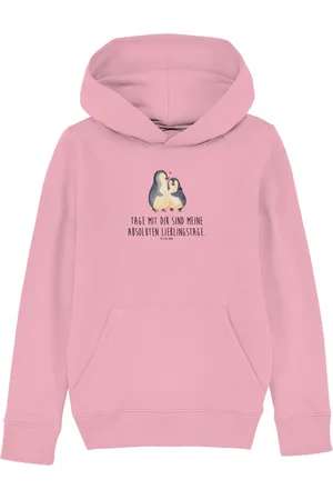 Mr. & Mrs. Panda Hoodie Pinguin umarmen 5-6 Jahre (110/116) - Cotton Pink - Geschenk, Jungen (1-tlg) Individuelle Handfertigung - Verkäufer: