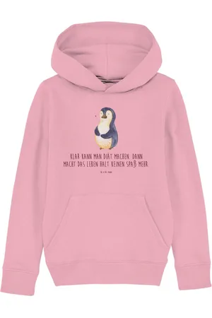 Mr. & Mrs. Panda Hoodie Pinguin Diät 9-11 Jahre (134/146) - Cotton Pink - Geschenk, Jungen Ho (1-tlg) Umweltfreundlich - Verkäufer: