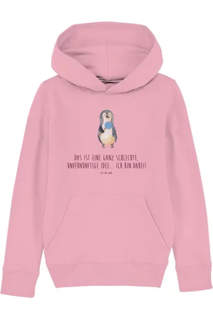 Mr. & Mrs. Panda Hoodie Pinguin Lolli 5-6 Jahre (110/116) - Cotton Pink - Geschenk, Jungen Kl (1-tlg) Handgemacht mit Liebe - Verkäufer: