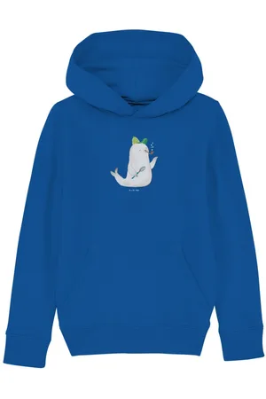 Mr. & Mrs. Panda Hoodie Robbe Sherlock 7-8 Jahre (122/128) - Royal Blue - Geschenk, Jungen Ho (1-tlg) Atemfähig - Verkäufer: