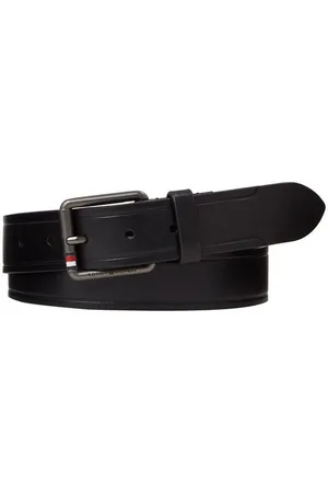 Tommy Hilfiger Ledergürtel CASUAL 3.5 mit Metall-Label an der Schließe