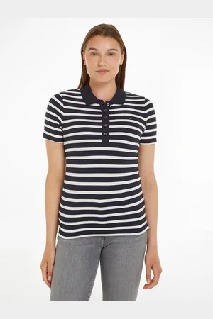 Tommy Hilfiger Poloshirt 1985 SLIM PIQUE STRIPE POLO SS mit dezenter Logostickerei