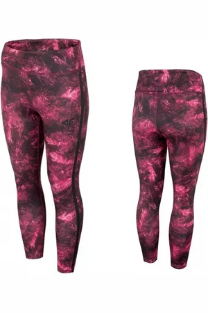 4F Leggings - Damen Sport Leggings Sporthose mit Schlüsselfach, schwarz rosa - Verkäufer: hive outdoor