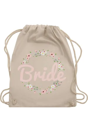 Shirtracer Turnbeutel Bride Blumenkranz rosé, JGA Junggesellenabschied Frauen - Verkäufer: