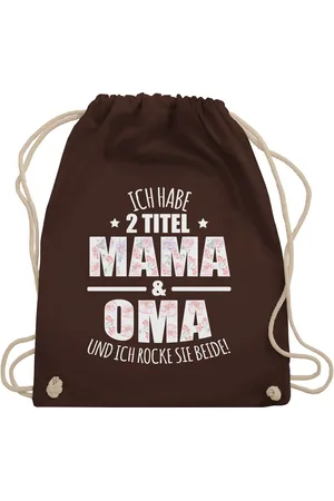 Shirtracer Turnbeutel Habe 2 Titel Mama & Oma - Omi Großmutter, Oma Geschenk - Verkäufer: