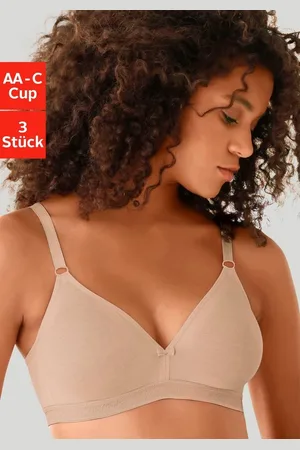 Petite Fleur Bralette-BH (Packung, 3 Stück) ohne Bügel im Triangel-Schnitt aus Baumwolle, Basic Dessous