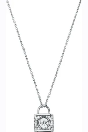 Michael Kors Kette mit Anhänger PREMIUM, SCHLOSS, MKC1629AN, mit Zirkonia (synth)