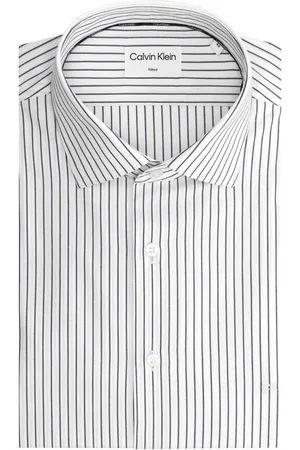 Calvin Klein Langarmhemd THERMO TECH STRIPE FITTED SHIRT