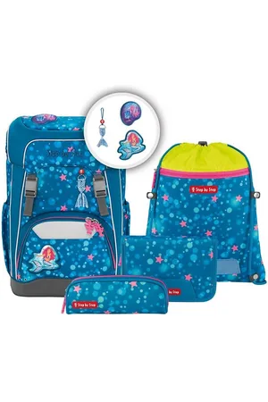 STEP BY STEP Schulranzen Schulranzen GIANT Mermaid Lola Set 5-teilig (5-teilig), 1. - 4. Klasse, ergonomisch, Easy-Grow-System - Verkäufer: DSBO