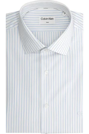 Calvin Klein Langarmhemd THERMO TECH STRIPE FITTED SHIRT