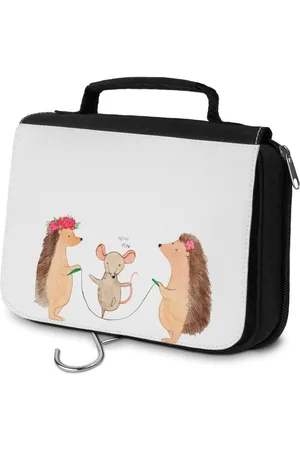 Mr. & Mrs. Panda Kulturbeutel Igel Seilhüpfen - - Geschenk, Gute Laune, Herren, Kulturbeutel, (1-tlg), Wasserabweisend - Verkäufer: