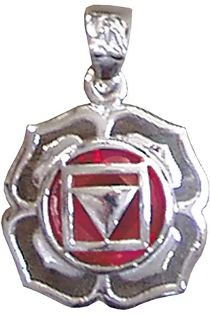 Saraswati Kettenanhänger Anhänger "Muladhara Chakra" Zirkon Silber 925 4,6g - Verkäufer: Devananda
