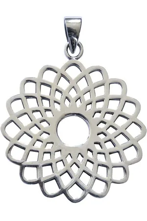 Saraswati Kettenanhänger Anhänger "Sahasrara Lotus" Silber 925 5,2g. - Verkäufer: Devananda