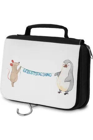 Mr. & Mrs. Panda Kulturbeutel Maus Pinguin Geburtstag - - Geschenk, Herren, Geburtstagsfeier, (1-tlg), Einzigartiges Design - Verkäufer: