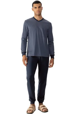 Mey Pyjama Herren Pyjama 34071 yacht blue (1 Stück, 1 tlg., 1 Stück) - Verkäufer: Mein Style