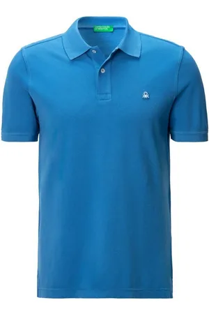 Benetton Poloshirt mit Logo in Brusthöhe