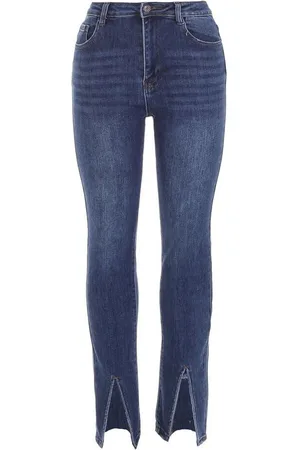 Ital-Design Skinny-fit-Jeans Damen Freizeit Used-Look Stretch High Waist Jeans in - Verkäufer: