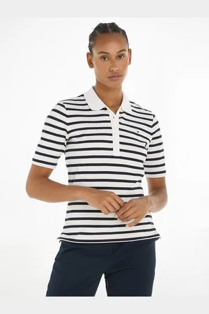 Tommy Hilfiger Poloshirt 1985 REG PIQUE STRIPE POLO SS mit dezenter Logostickerei