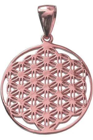 Saraswati Kettenanhänger Anhänger "Blume des Lebens" Silber 925 vergoldet, 2,0cm, 2,2g. - Verkäufer: Devananda