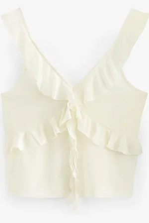 Next Shirttop Trägertop mit Tüllrüschen (1-tlg) - Verkäufer: Germany GmbH