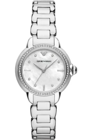 Emporio Armani Quarzuhr AR11596, Armbanduhr, Damenuhr, analog, Edelstahlarmband