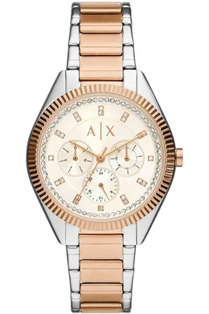 Armani Exchange Multifunktionsuhr AX5662, Quarzuhr, Armbanduhr, Damenuhr, analog, Edelstahlarmbanduhr