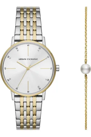 Armani Exchange Quarzuhr AX7156SET, (Set, 2-tlg., mit Armband), Armbanduhr, Damenuhr, ideal auch als Geschenk, analog
