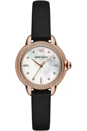 Emporio Armani Quarzuhr AR11598, Armbanduhr, Damenuhr, analog, Lederarmband